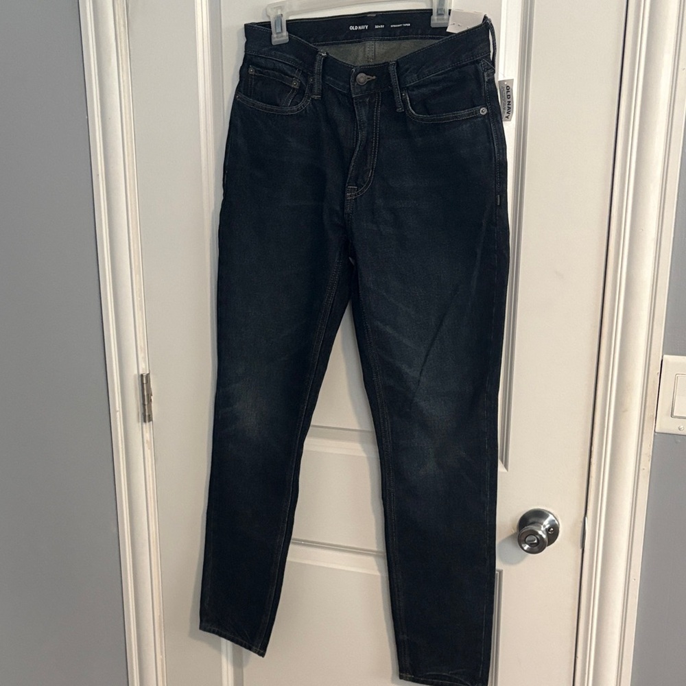Old Navy Dark Wash Straight Taper Men's Jeans